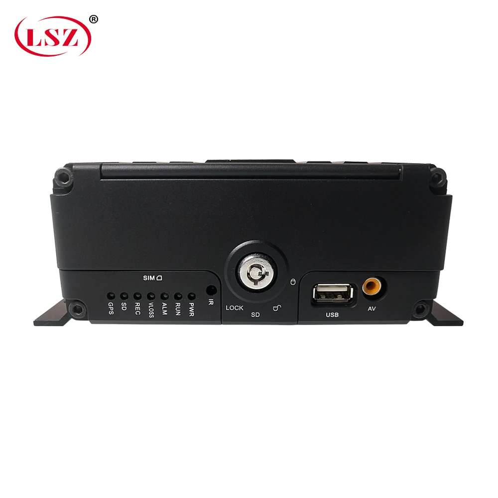  LSZ 3G GPS WIFI MDVR Control de 4 canales tarjeta SD + Grabación hdd gran voltaje DC8V-36V bus/taxi