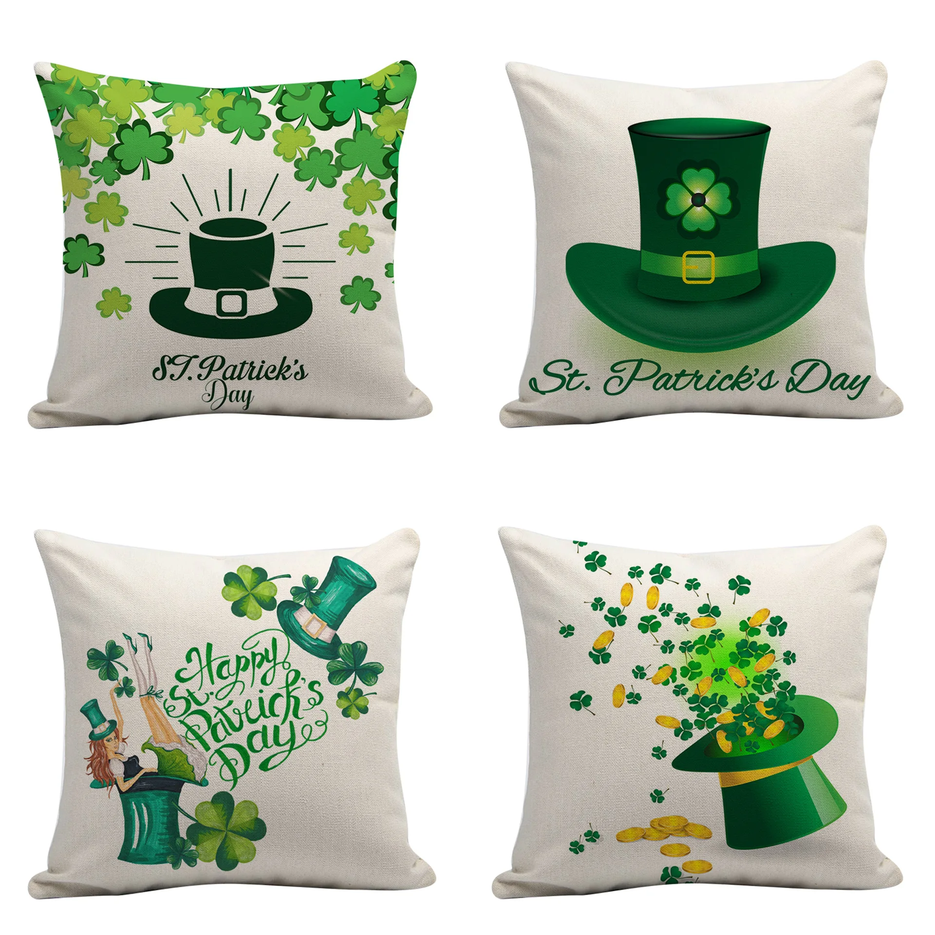 2020 Новый Лидер продаж зеленый четыре листа клевера цветок из хлопковых нитей