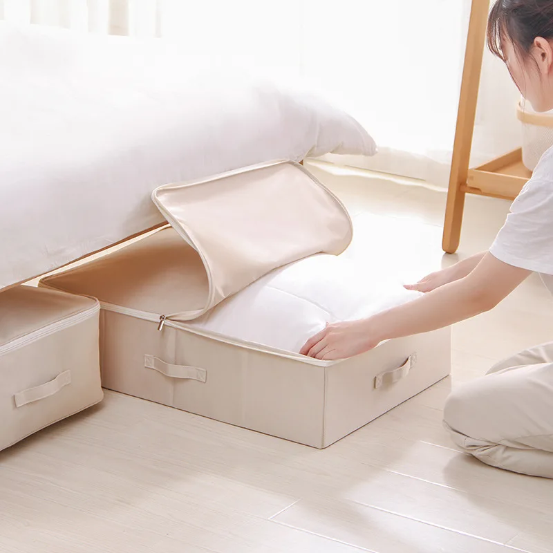 

Bed Storage Box Flat Fabric Finishing Box Storage Box Blanket Toy Box Clothes Bed Storage Box