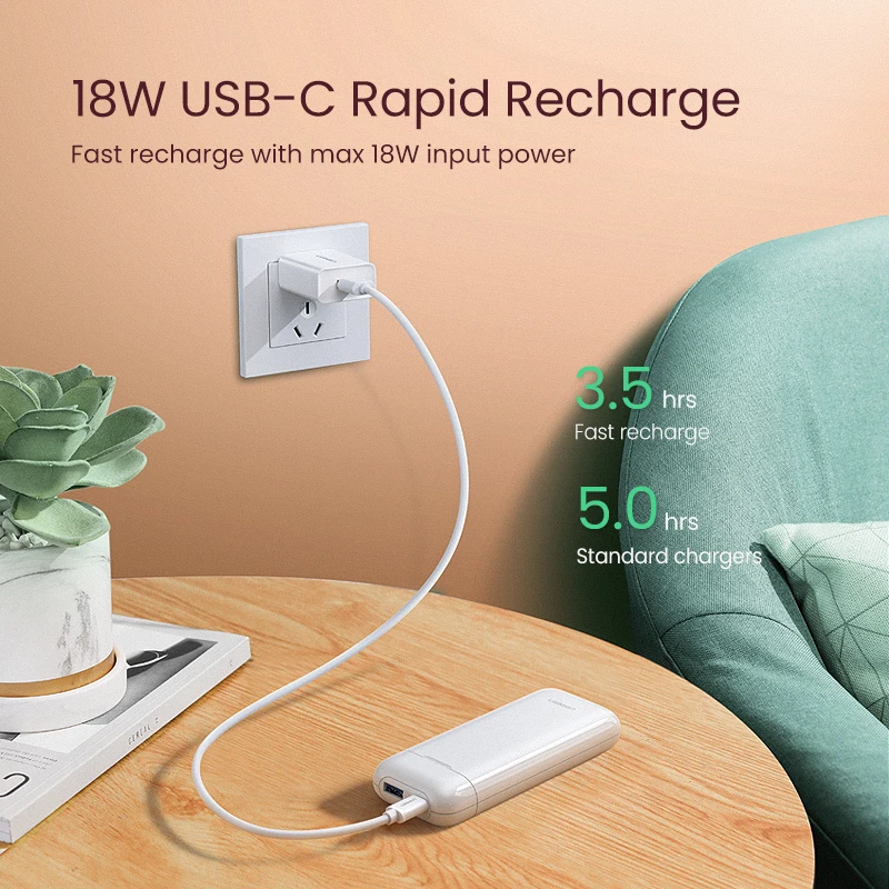 Ugreen Power Bank 10000 мАч портативное зарядное устройство для быстрой зарядки 3,0 PD зарядное устройство для Xiaoimi 8 Внешнее зарядное устройство для тел... Ugreen Power Bank 10000 мАч портативное зарядное устройство для быстрой зарядки 3,0 PD зарядное устройство для Xiaoimi 8 Внешнее зарядное устройство для тел...