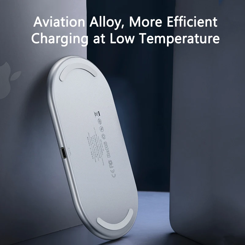  Baseus Qi Drahtlose Ladegerät Für Airpods Pro iPhone 11 Pro X XS XR 15W Dual Wireless Charging Pad 