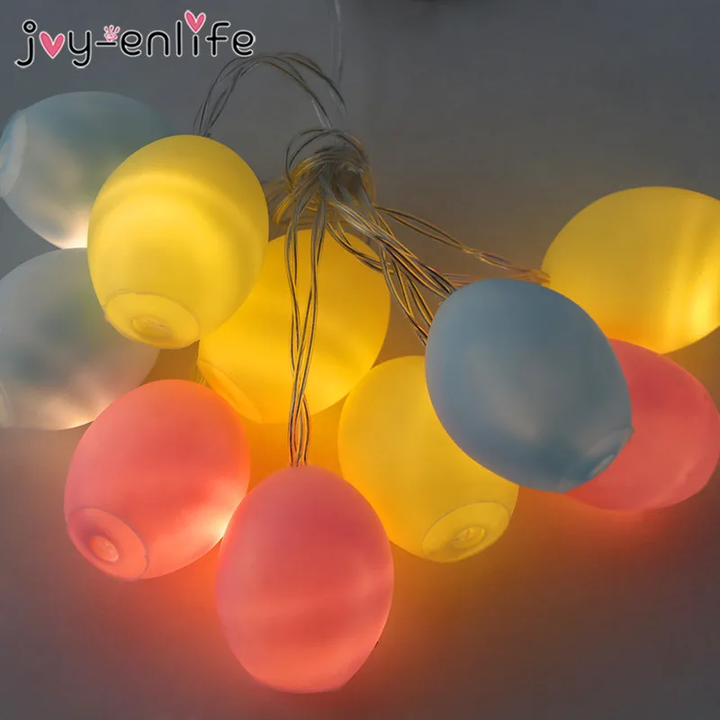 

10LED Macaron Easter Eggs String Light LED Easter Decoration for Home Hanging Ornaments Happy Easter Kids Favor Gift Bunny Light