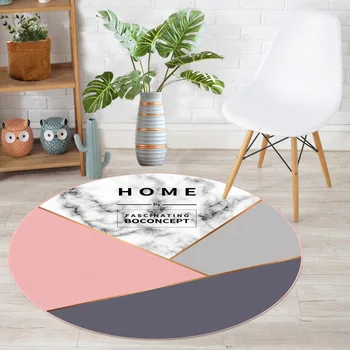 

Nordic light luxury machine washable round living room coffee table rug office study room parlor carpet floor bedroom room