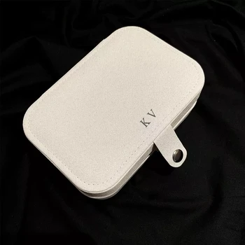 

Custom Name Initials Travel Jewellery Storage Case Box Personalized Gift For Mother Bride Bridesmaid Her Friend Earings