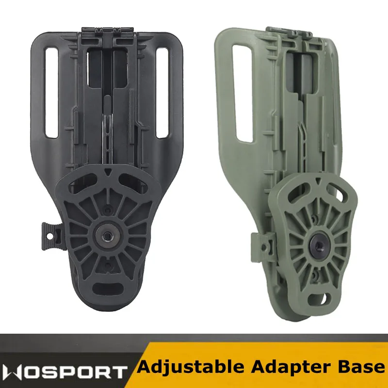 

Tactical Gun Holster Adapter Platform TMC Vubl Adjustable Height Mid Low Ride Loop for Glock 17 M9 P226 Pistol Drop Waist Paddle