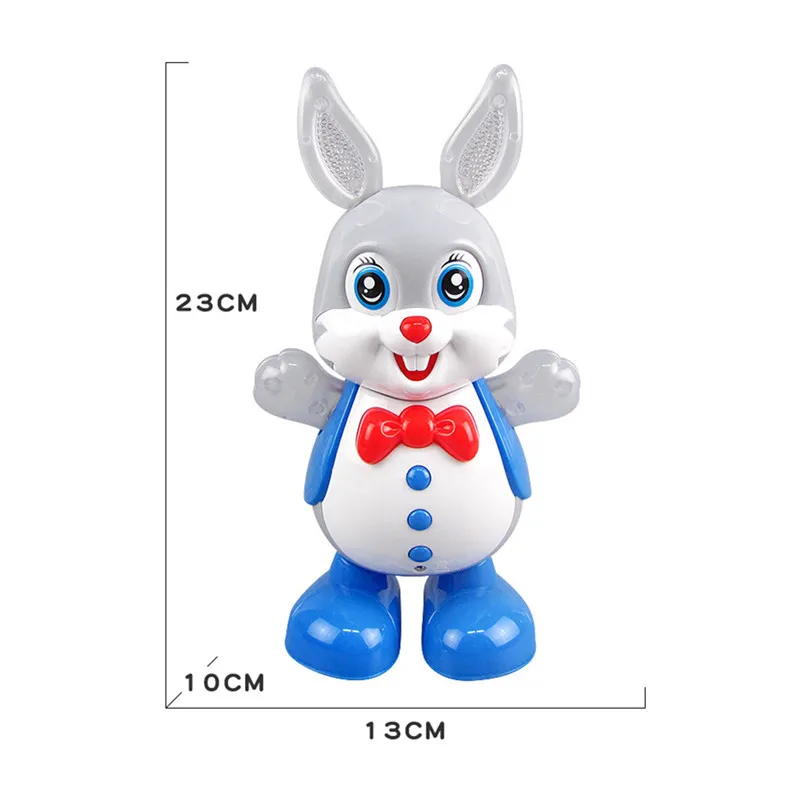 Electric Dancing Doll Music Lighting Rabbit Toy Animal Shiny Educational Electronic Walking Robot Kids Toy