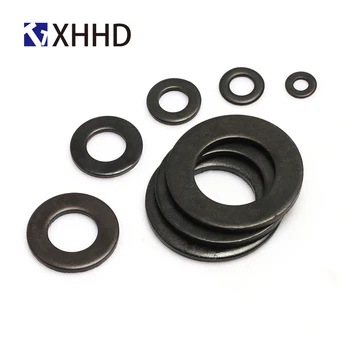 

Black Carbon Steel Flat Washer Round Metal Plain Gasket M2 M2.5 M3 M4 M5 M6 M8 M10 M12