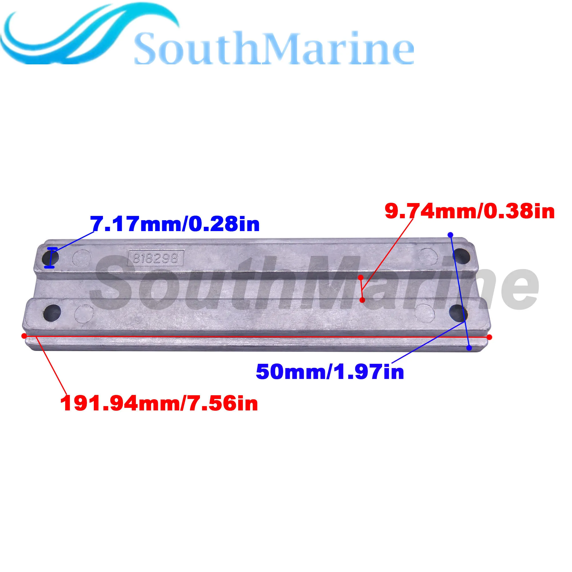 Лодочный мотор 43396A2 818298A1 818298Q1 818298T1 Алюминий анод для Mercury Marine лодочный мотор 30HP 40HP 45HP 50HP 55HP 60HP 75