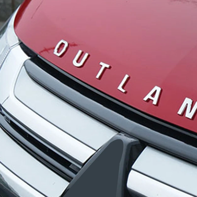 Нержавеющая сталь Тонкий Outlander текст 3D письмо наклейка Накладка для Mitsubishi Outlander 2013