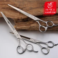 Fenice profesjonalne nożyczki do pielęgnacji psów zestaw do cięcia zakrzywione ścinanie 9CR zestaw nożyczek ze stali nierdzewnej 5