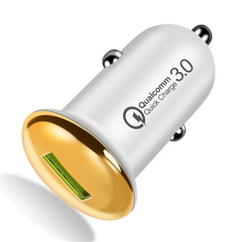 100 шт./лот мини USB Автомобильное зарядное устройство Быстрая зарядка 3,0 Автомобильное зарядное устройство для телефона для iPhone 11 для samsung s10 QC3.0 QC быстрое автомобильное зарядное устройство