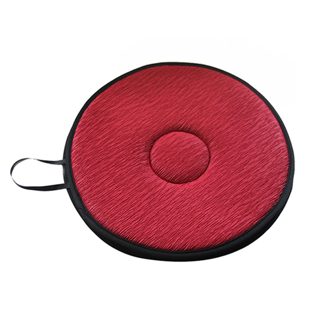 Вращающаяся Поворотная на 360 градусов подушка для автомобильного сиденья, противоскользящая легкая мягкая подушка для сиденья DTT88 - Цвет: Красный
