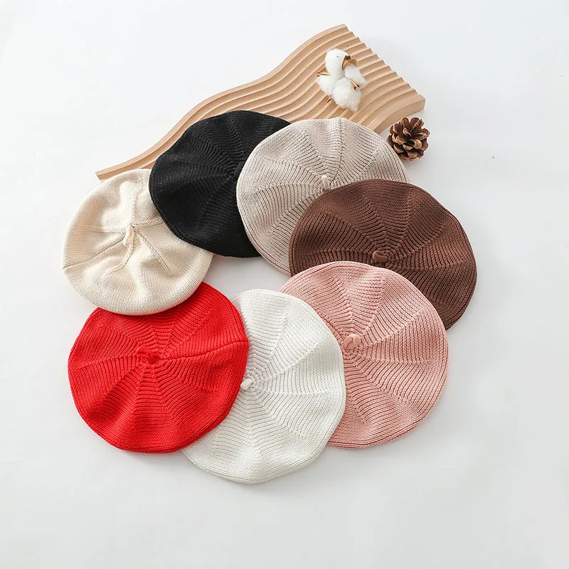 Cotton Kids Beret Cap for Newborn Girls