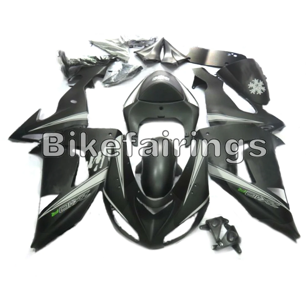 Черные Обтекатели для Kawasaki Ninja ZX10R 2006 2007 Кузов ABS пластик ZX-10R 06 07 рамы кузова ZX 10R 06 07 Чехлы для впрыска