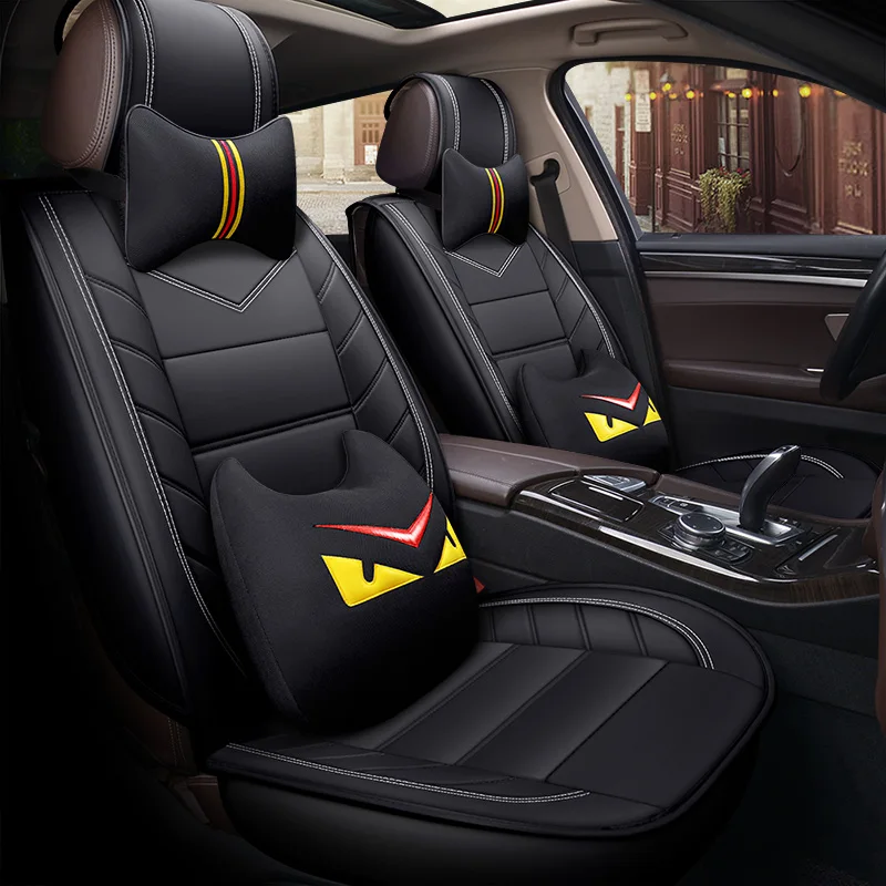 Full Coverage Eco leather auto seats covers PU Leather Car Seat Covers