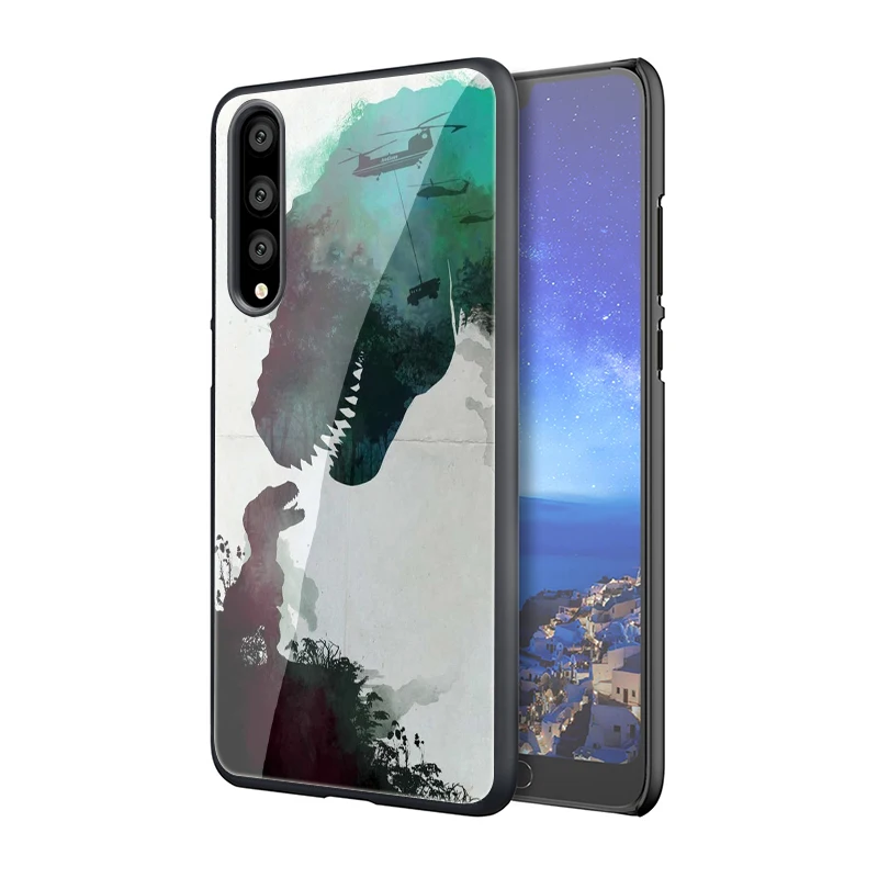 Чехол для телефона EWAU Jurassic World из закаленного стекла для Huawei Honor 8X9 10 mate 20 Lite 7A Pro Y6 Prime Y9