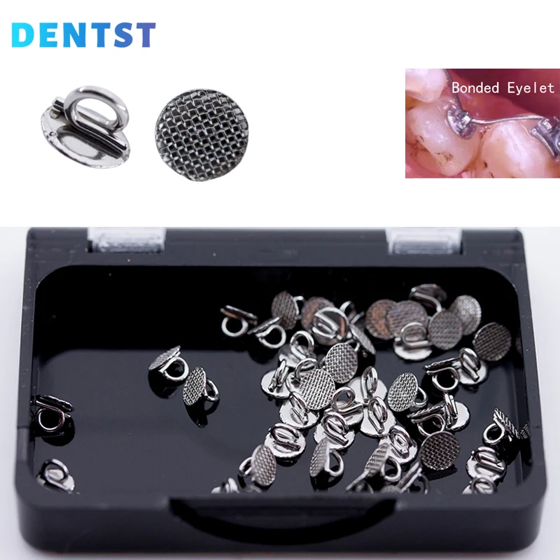Dentst50pcsOrthodonticDentalDirectBondEyeletCeramicLingual