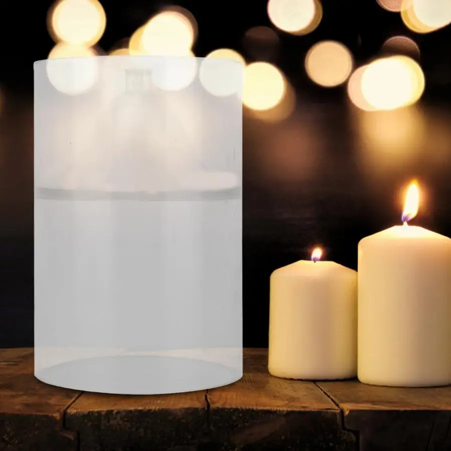 

Transparent Plastic Candle Mold Church Tip Candle Making Mold with Metal Cover DIY Tools