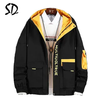 

Flying Jacket Men Autumn Casual Coat Jackets Man Hip Hop Oversized Mens Print Track Jacket Streetwear Man Outerwear Army Jacket