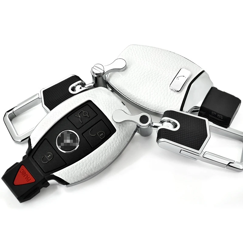 

Leather Key Shell Holder Remote Car Key Case Cover For Mercedes benz W203 W210 W211 C E S CLS CLK CLA SLK Accessories