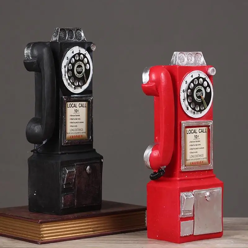 Retro Rotary Phone Model Home Office Desk Resin Phone Decoration Miniature Crafts Ornaments Retro Rotary Phone Model Home Office Desk Resin Phone Decoration Miniature Crafts Ornaments