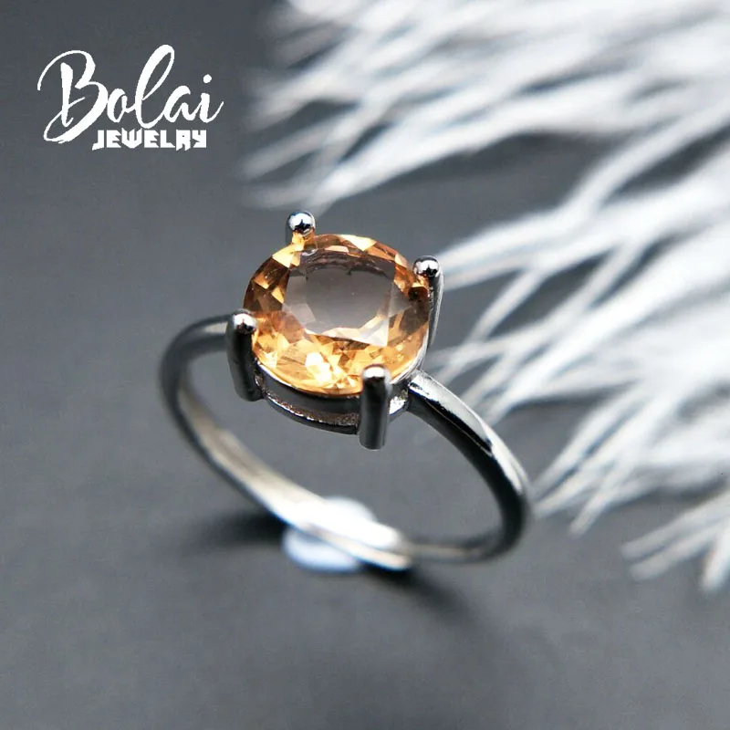 Bolaijewelry, Zultanite кольцо diaspore круглый 8,0 мм серебро 925 пробы, созданное изменение цвета Драгоценный Камень Элегантный дизайн ювелирных изделий