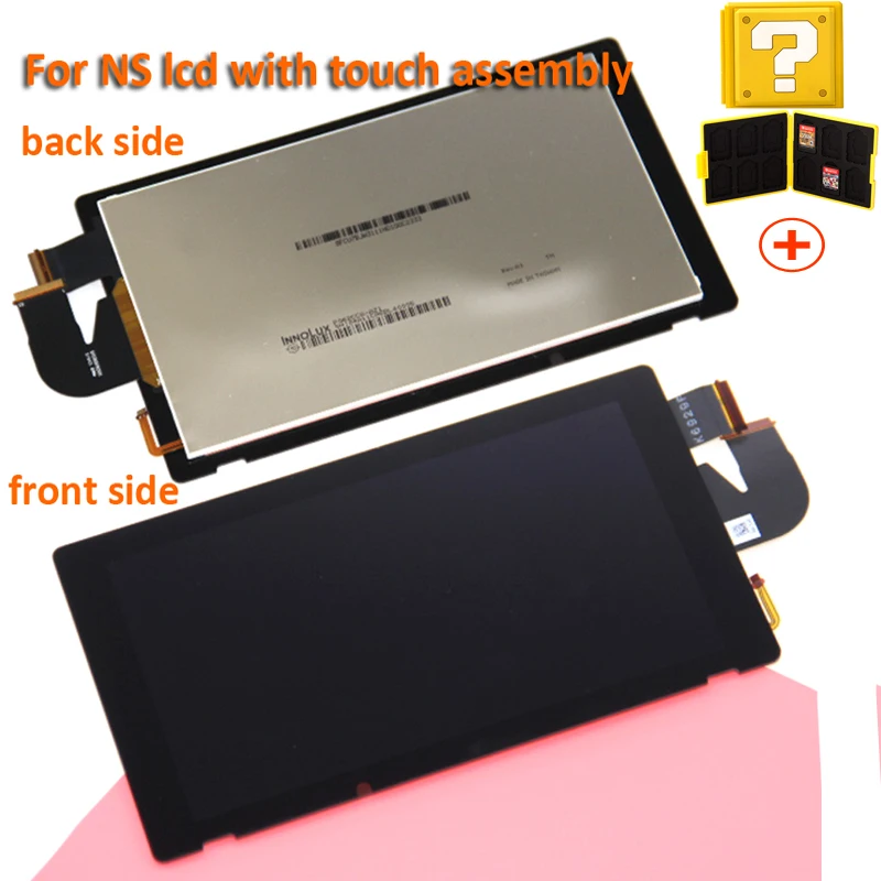 

Original for Nintend Switch NS console lcd display+touch screen replacement full assembly+Tempered Glass,Good light transmission