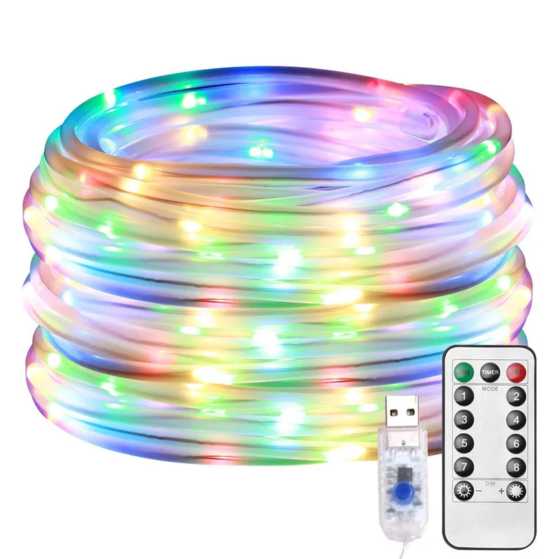 Led Rope Lights Solar Garden Light Outdoor String Waterproof Led Rope Lights Solar Garden Light