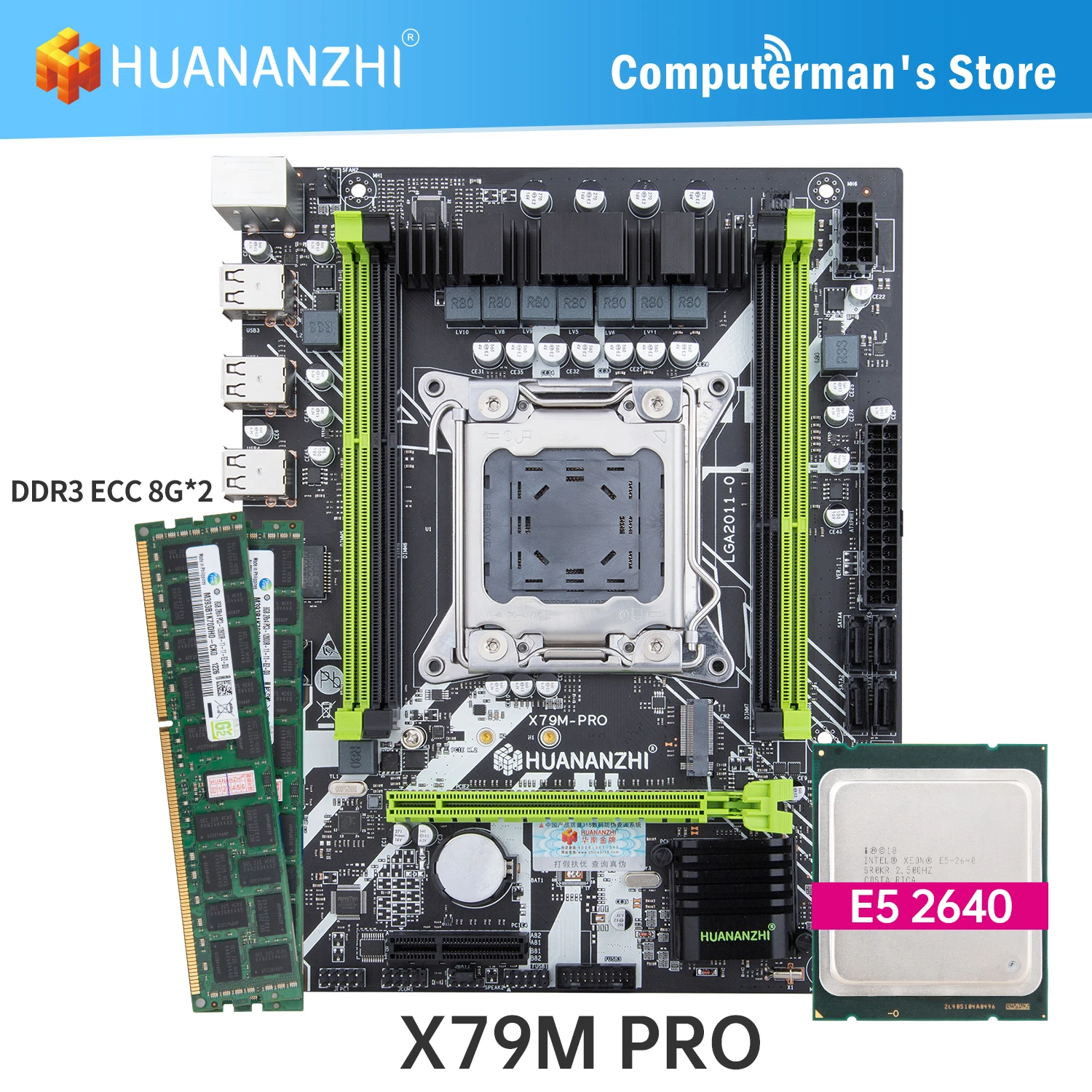 Huananzhi X79 M Pro X79 Motherboard Intel Lga2011 Xeon E5 2640 Memory 2