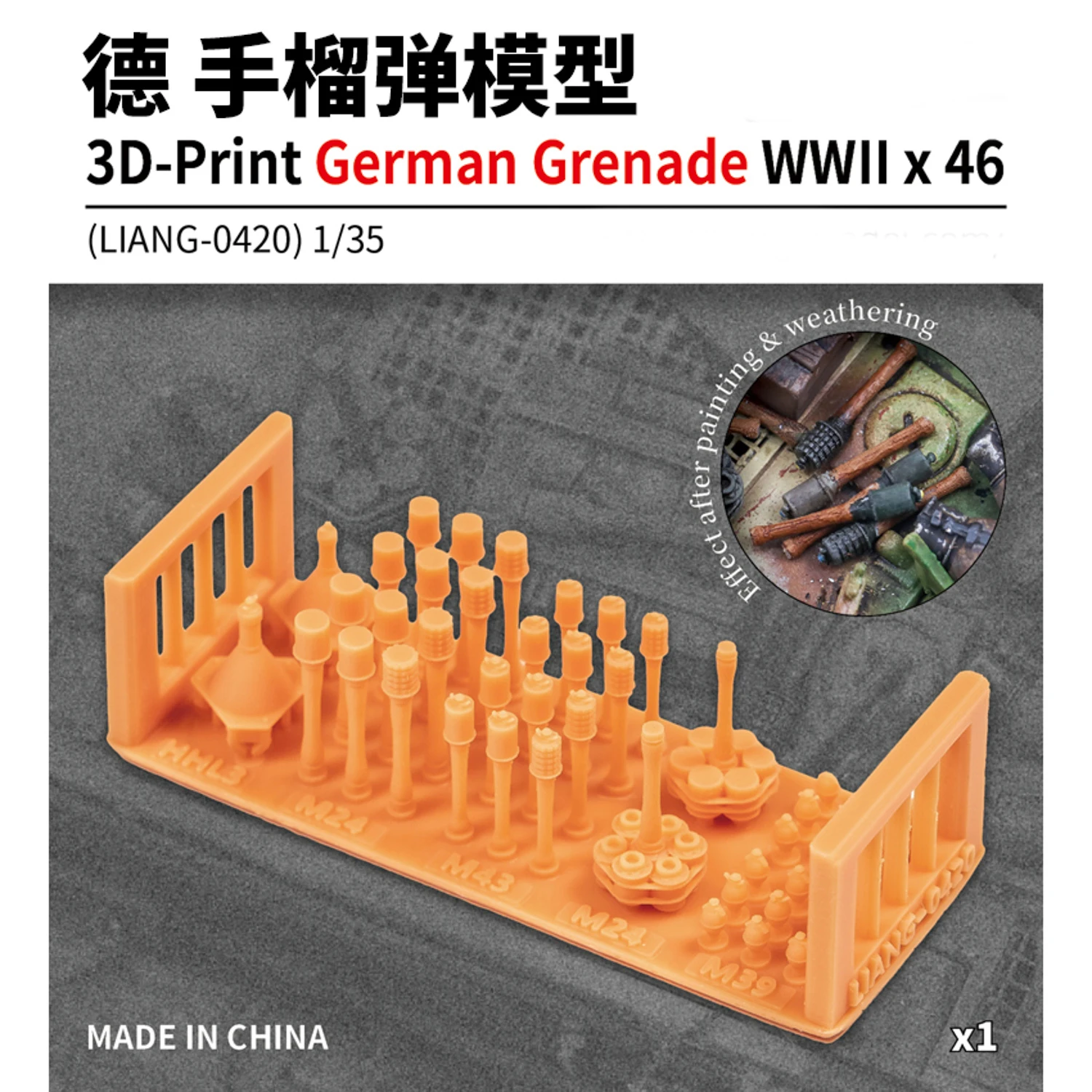 1/35 Tank Scene Model 3D Print Grenade Car Tank Scene Making Hobby Accessories