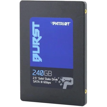 

SSD Patriot Burst PBU240GS25SSDR SSD, 2.5 ", 240GB, SATA-III, read: 560 Mb / s, write: 540 Mb / s, TLC 3D NAND, TRIM, NCQ, buffer: 32MB