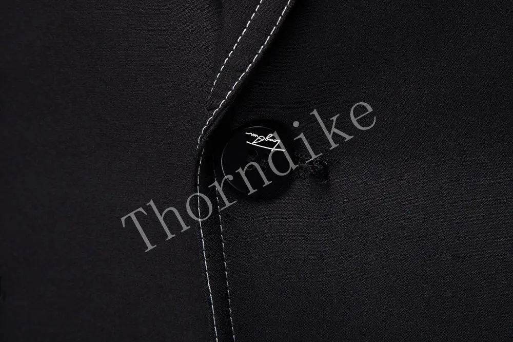 Thorndike/Лидер продаж, белый циркуль, украшенный черным/темно-синим(куртки+ штаны), мужские комплекты костюмов, одежда для свадебной вечеринки, Мужская Рабочая одежда