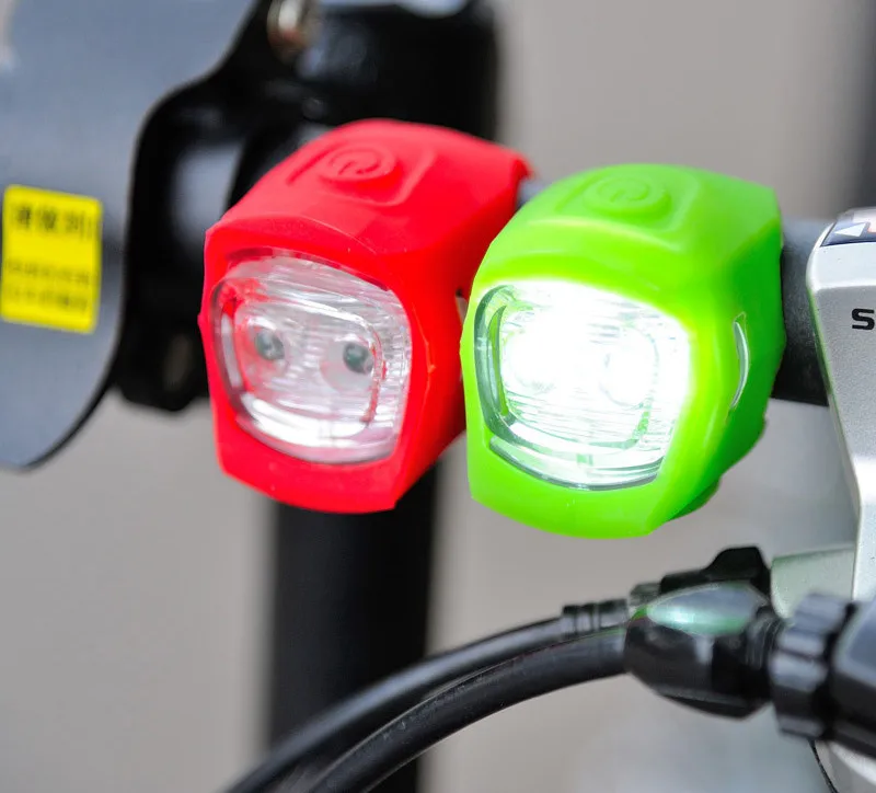 

1PCS Silicone Bike Bicycle Light Waterproof LED Flash Safety Warning Lamps Cycling Front Rear Rail Light Cycling Flashlight 906