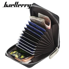 

Men's and women's Card package short small wallets baellerry organ card bag PU ID fashion zipper multi-card coin purse money 921