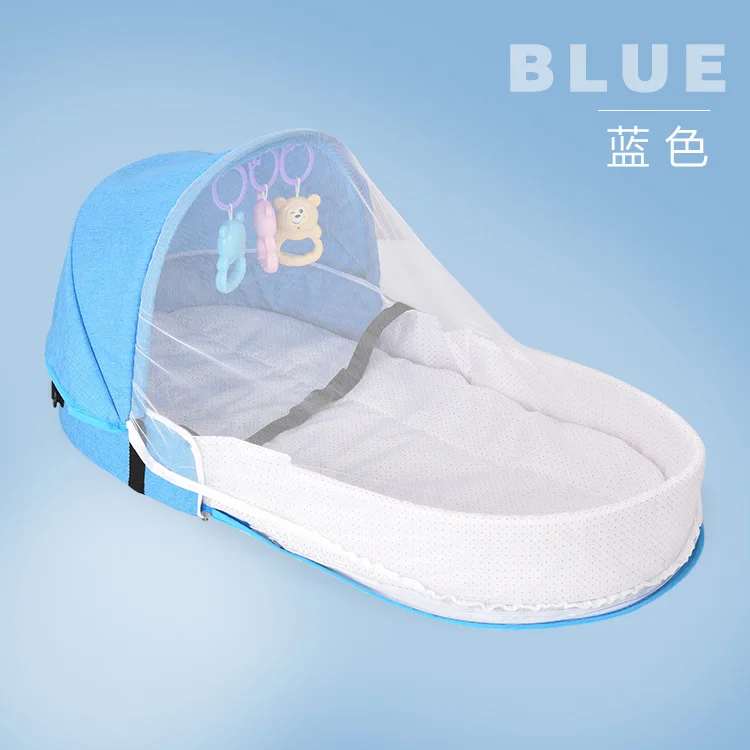 Bionic isolation bed for newborn baby Mosquito repellent folding middle bed Convenient outdoor travel bed 5