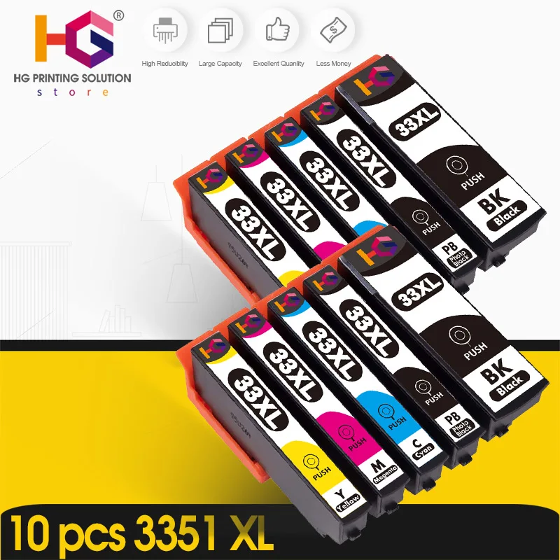 33XL Ink Cartridge for Epson XP-530 / 630 / 830 / 635 / 540 / 640 / 645 / 900  T3351 T3361 Compatible  Printer Ink