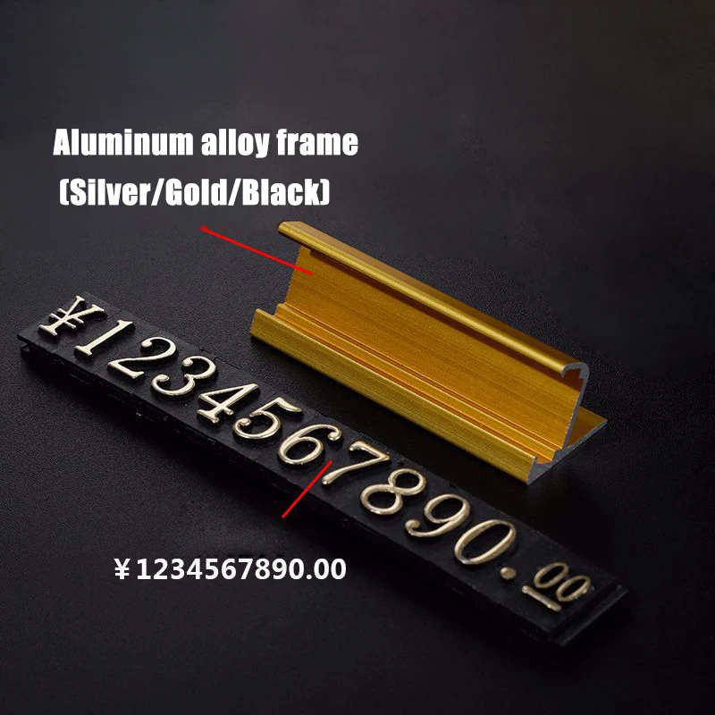 Kit 3D Per Cartellino Prezzo – 10 Set In Lega Di Zinco, Simbolo Euro O Sterlina, Oro/Argento/Rame, Per Negozio