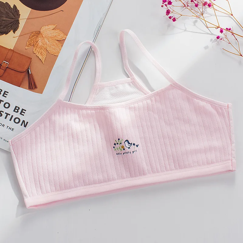 

8-16years Teen Girls Training Bras Puberty Wireless Elastic Bra Cotton Sport Tank Tops Underwear Teenage Girls Clothing