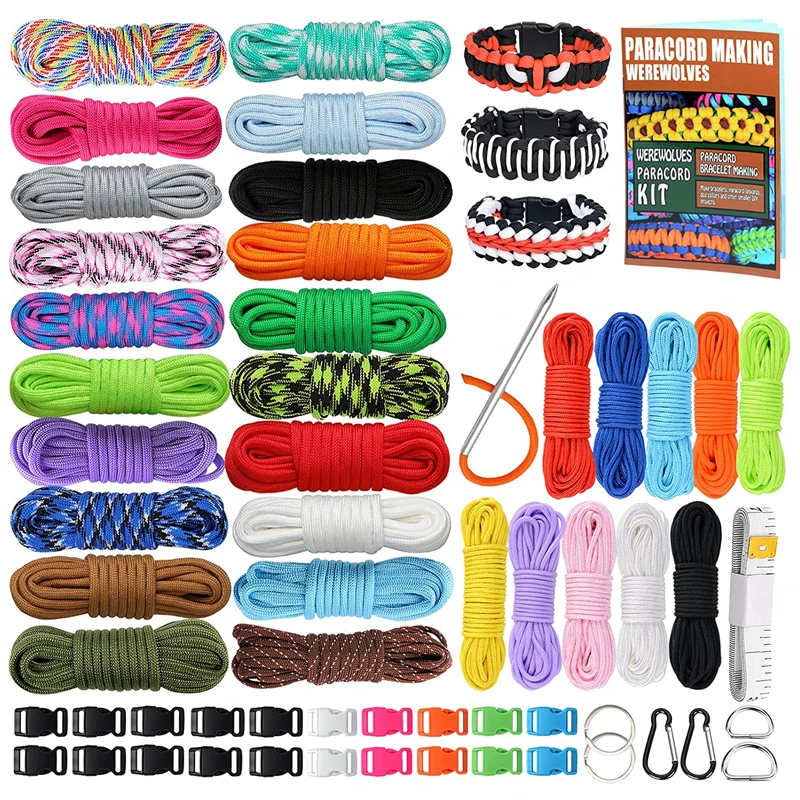 WEREWOLVES Paracord 550 4MM Paracord & 2MM Micro Paracord Rope with