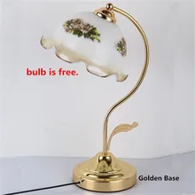 Классическая настольная лампа в британском стиле Lampara Escritorio Abajur Luminaria de Mesa E27 лампа для чтения в стиле ретро настольная лампа с цветами