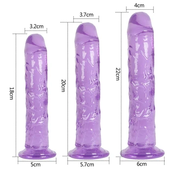 Soft Jelly Dildos With Strong Suction Cup Realistic Dildo Without Vibrator Artificial For Lesbian Female Masturbation Sex Toys 1