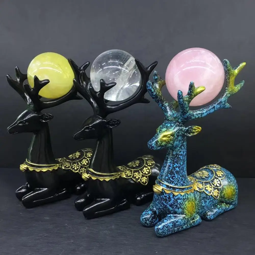 

natural crystal ball decorative stones figurines stand gifts home decor drop Shipping Christmas gift