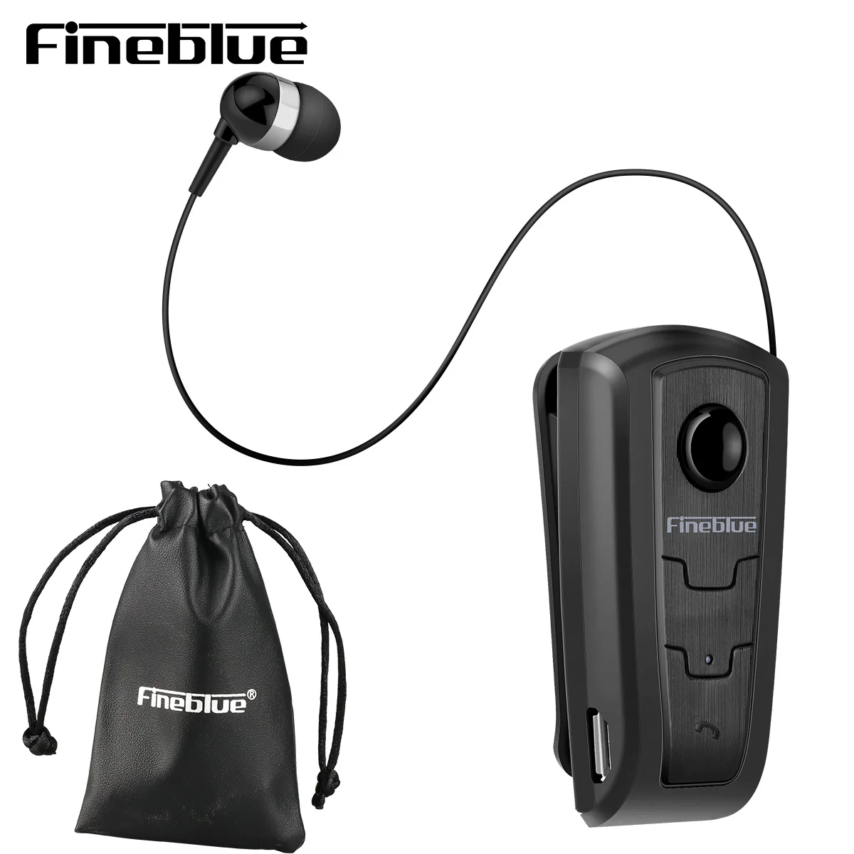 Беспроводная Bluetooth-гарнитура FineBlue F910 с чехлом для звонков и вибрацией |