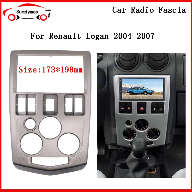 

Автомобильный радиоприемник Fascia ДЛЯ Renault Logan Dacia 2004-2007 стерео крепление для приборной панели DVD-плеер рамка аудио мультимедиа видео рамка