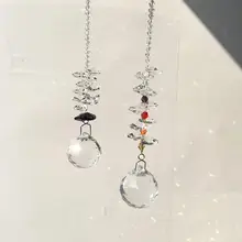 2 шт./компл. 30 мм с украшением в виде кристаллов окна Ловец Солнца коллекция бисера в стиле «Ловца снов» окна, садовый Декор Радуга, прозрачного хрусталя призмы