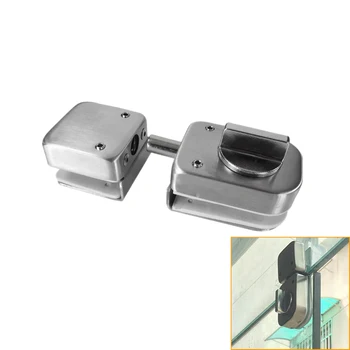 

Stainless Steel,Glass Door Latches Lock/Bolt,138A ,Without Drilling,For Double Glass Door, Frameless Glass Door