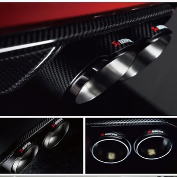 

Exhaust Muffler For Volkswagen Tiguan 2016 VW Tiguan 2017 Carbon Fiber Car Tips Pipe Ends Covers Auto Tail Accessories