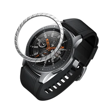 

Bezel Ring Adhesive Cover Anti Scratch Stainless Steel for Samsung Galaxy Watch 46MM/Gear S3 LHB99