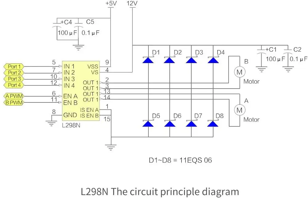 L298N  ̺ Ʈѷ   Arduino Raspberry Pi Ʈ κ ڵ  H-긮 DC   ̹