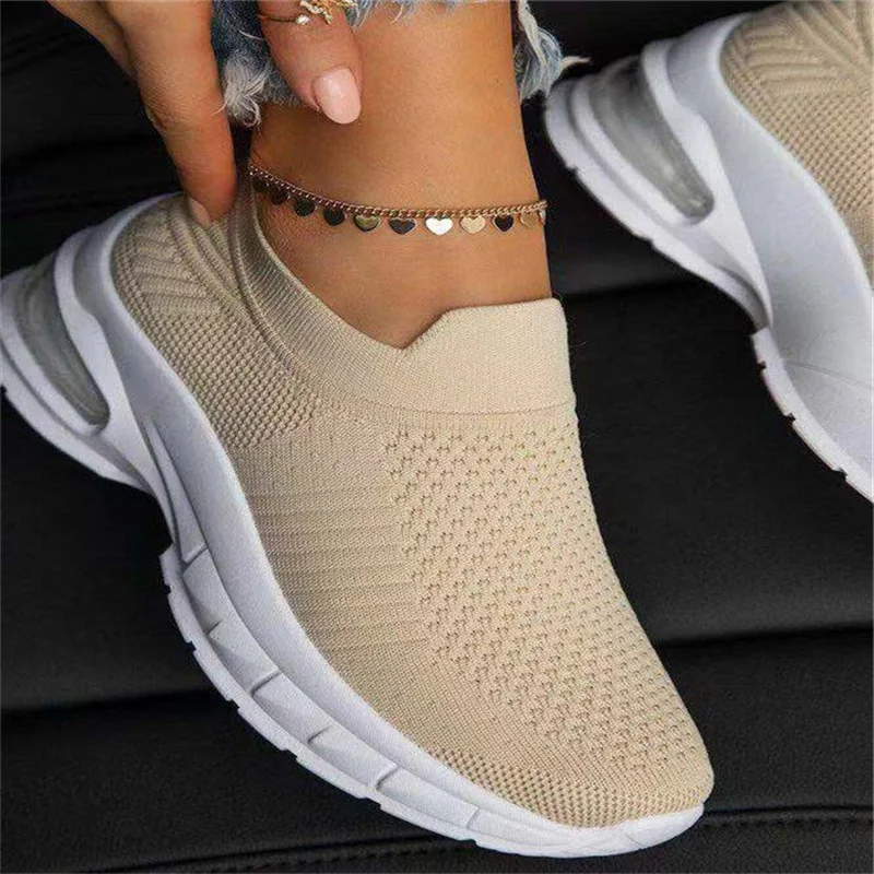 Zapatos deportivos de verano para mujer, zapatillas para correr al aire libre, zapatos para caminar y tiempo libre, de malla con ventilación, novedad